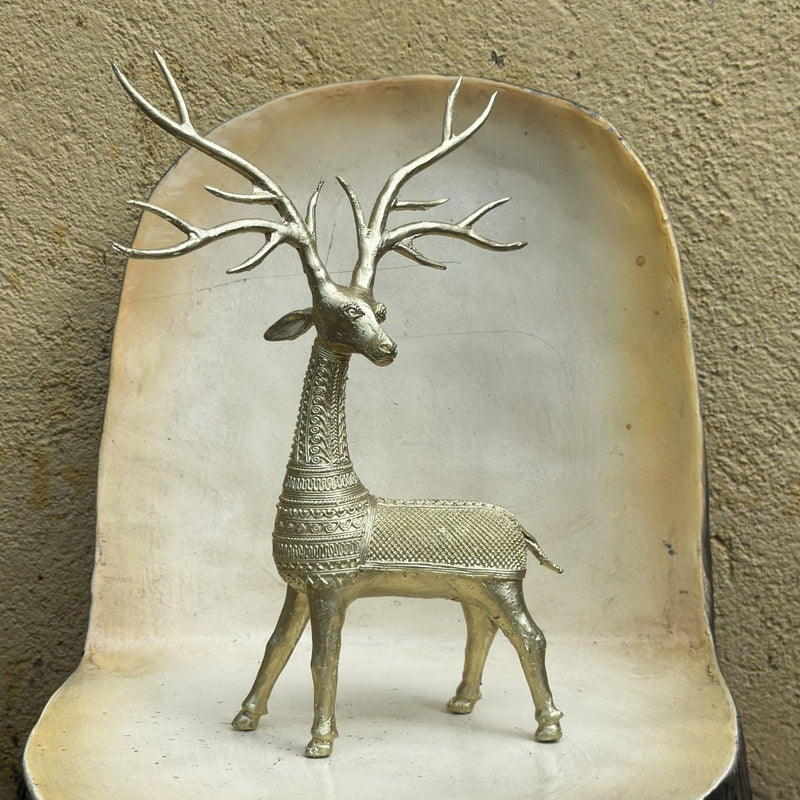 Unique Brass Dhokra Deer Pair Decor – view 5